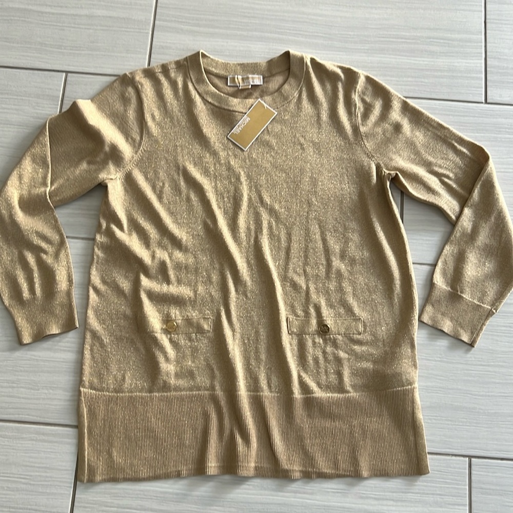 Michael Kors Khaki/gold Sweater